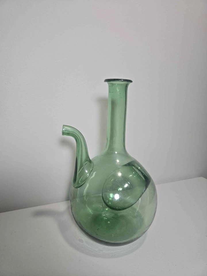 Vintage Hand Blown Glass Porrón / Decanter