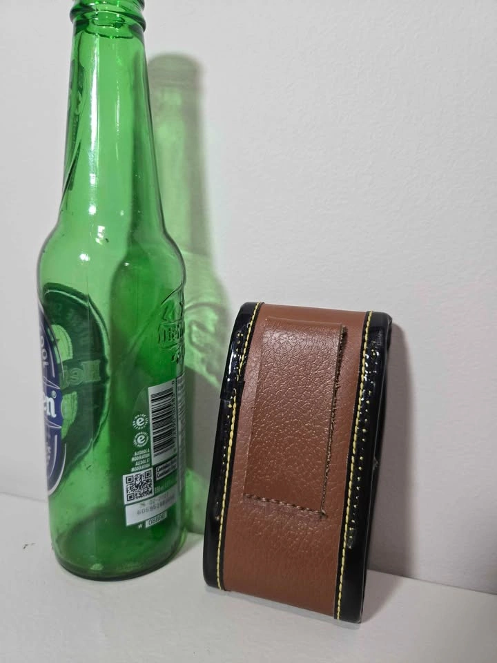 Vintage Leather and Cowhide Belt Pouch - photo 3