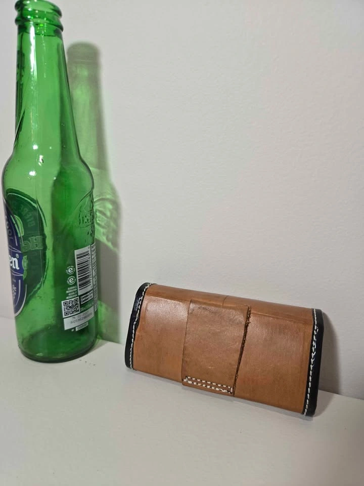 Handmade Leather and Cowhide Belt Pouch - photo 3