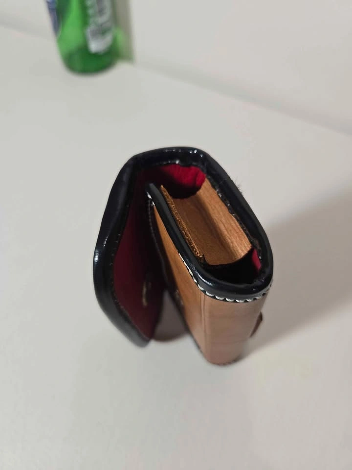 Handmade Leather and Cowhide Belt Pouch - photo 4