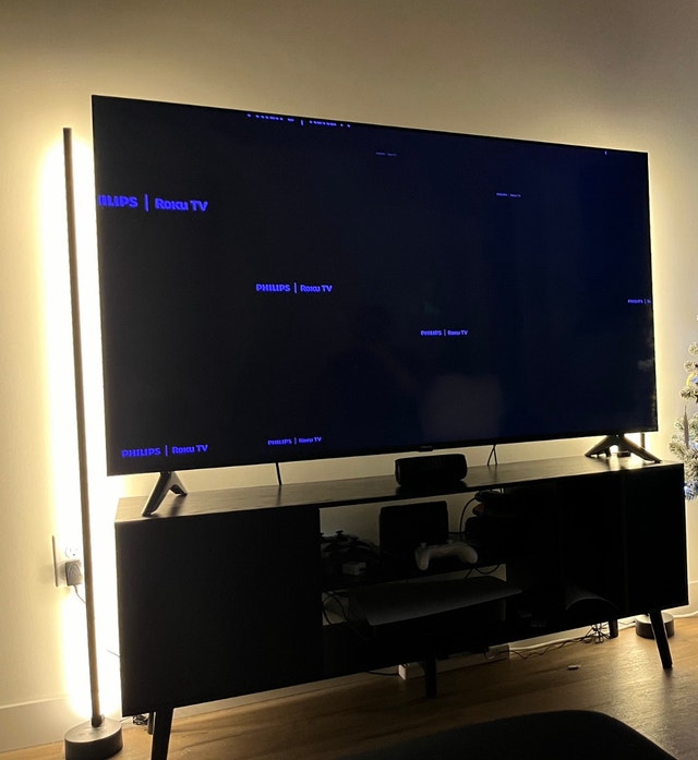 Philips 65-inch Roku TV with Stand and Lights - photo 2