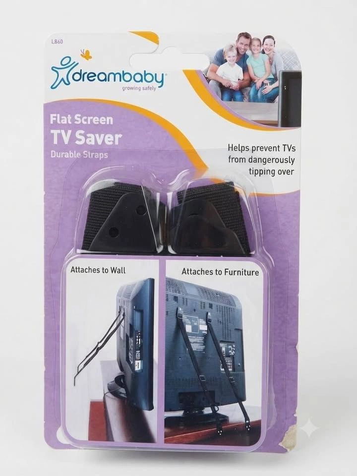 Brand New Dreambaby TV Anti-Tip Straps - Prevents TV Tipping