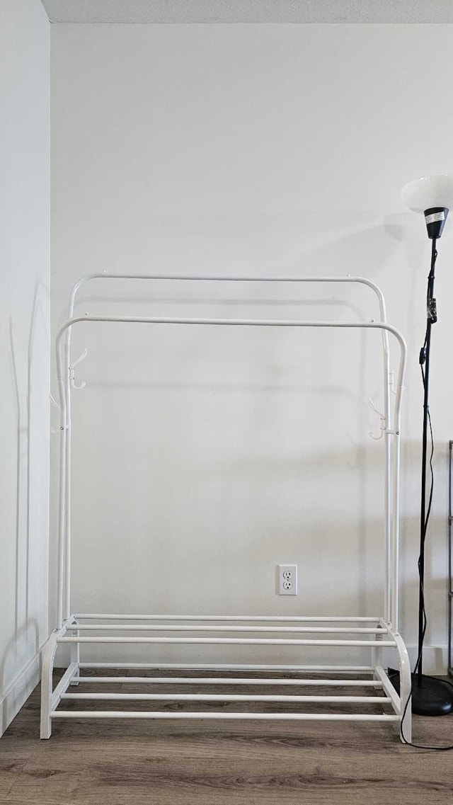 Metal Garment Rack with Shoe Storage - photo 3
