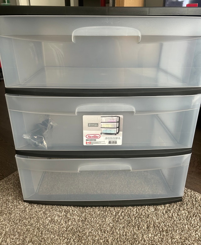 Sterilite 3-Drawer Wide Cart