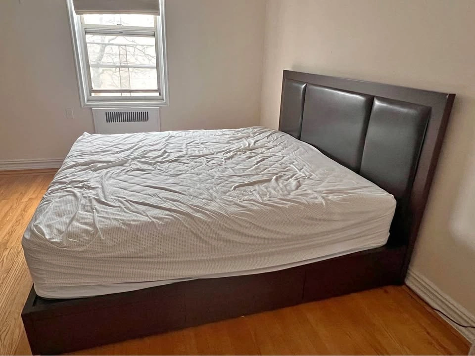King size bed frame+ Stearns and Foster mattress