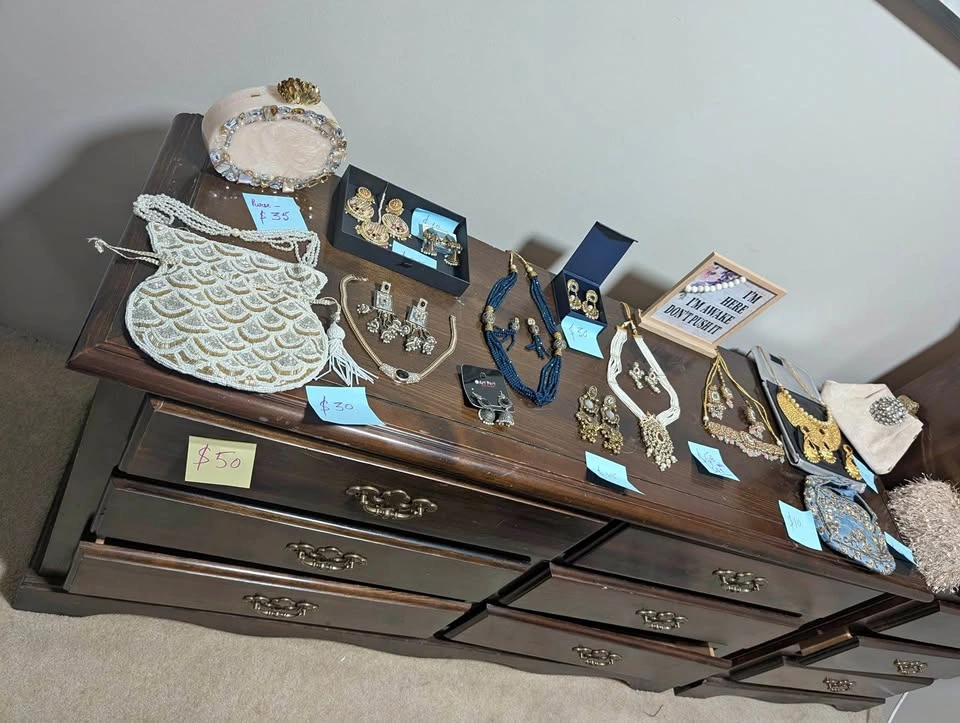 Assorted Indian Jewelry Sets and Beaded Purses