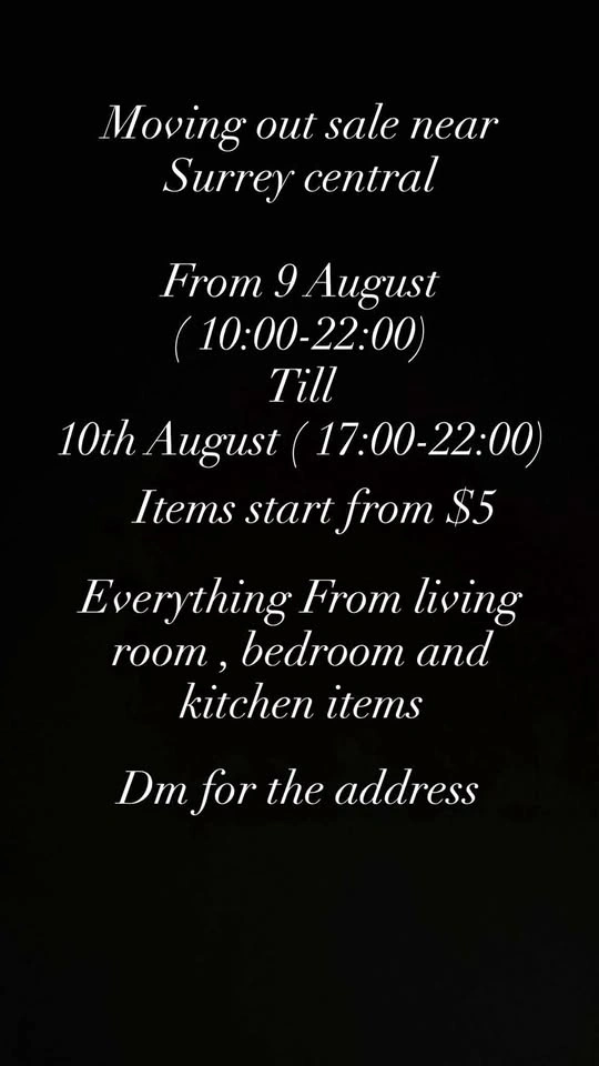 Moving Sale - Furniture and Electronics