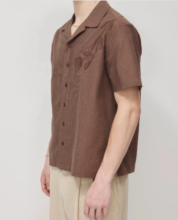Kotn Men's Linen Camp Shirt - Espresso - New - Size Small - photo 2