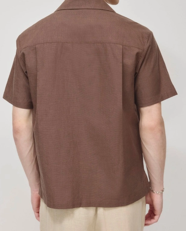 Kotn Men's Linen Camp Shirt - Espresso - New - Size Small - photo 3
