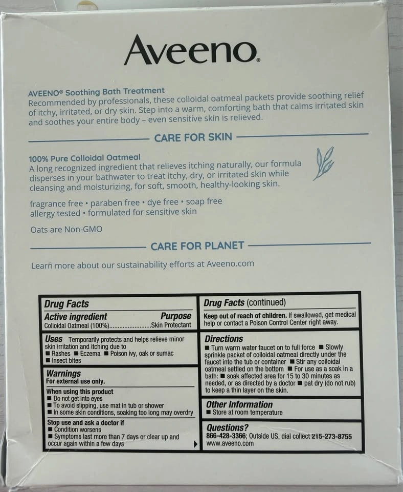 Aveeno Soothing Bath Treatment Colloidal Oatmeal - photo 2