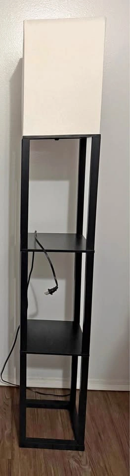 Floor Lamp with Shelves/ 2 level Display Rack