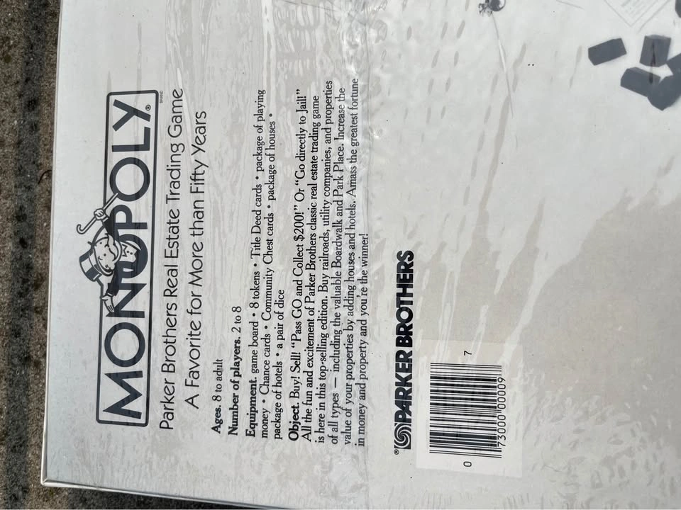 Vintage 1985 Parker Brothers Monopoly Board Game — Factory Seale - photo 3