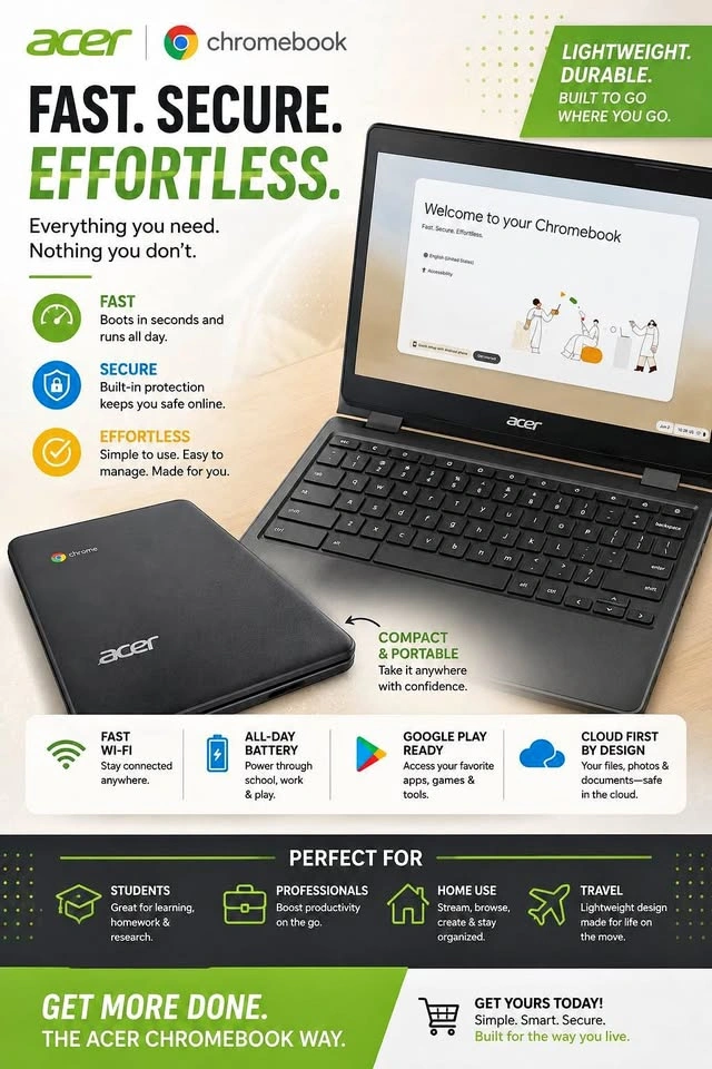2 in 1 Acer Chromebook laptop/tablet