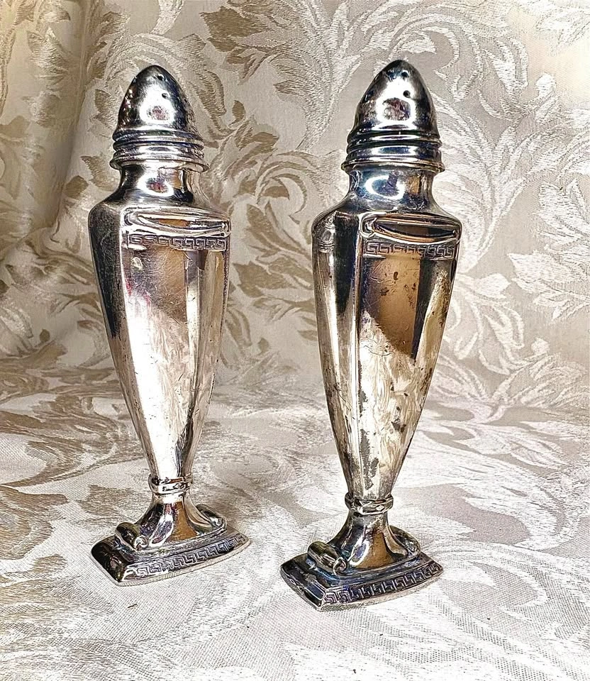 Viking Silver Plate Salt and Pepper Shakers