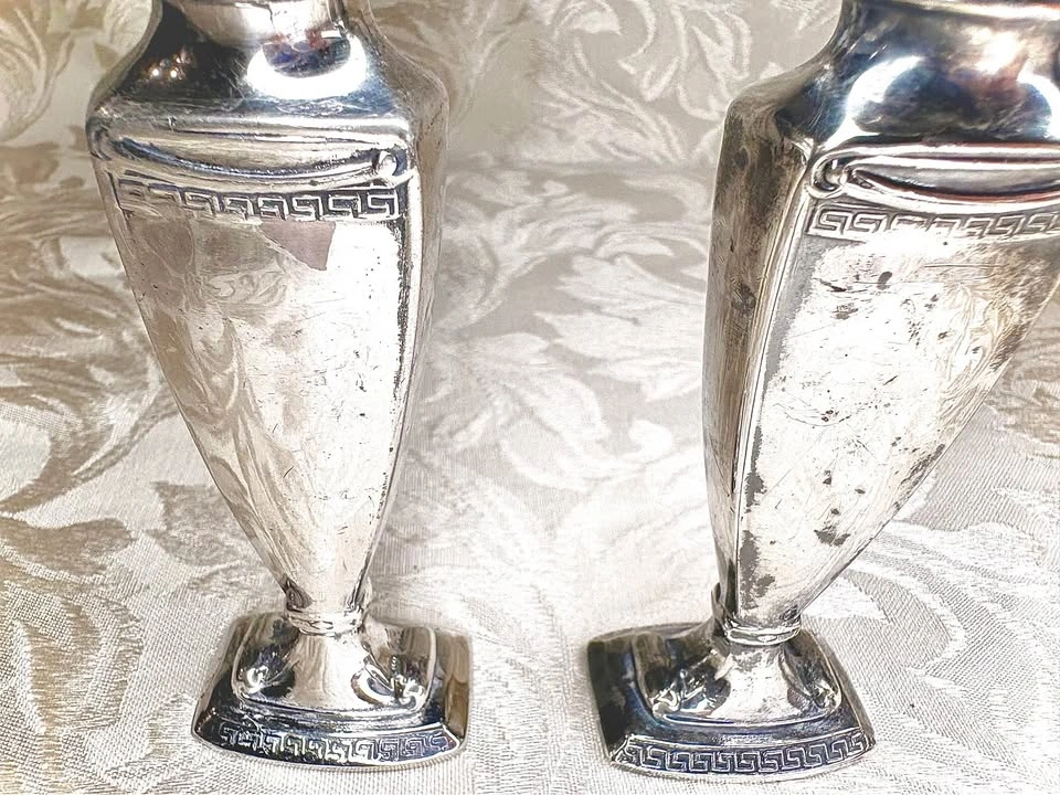 Viking Silver Plate Salt and Pepper Shakers - photo 3