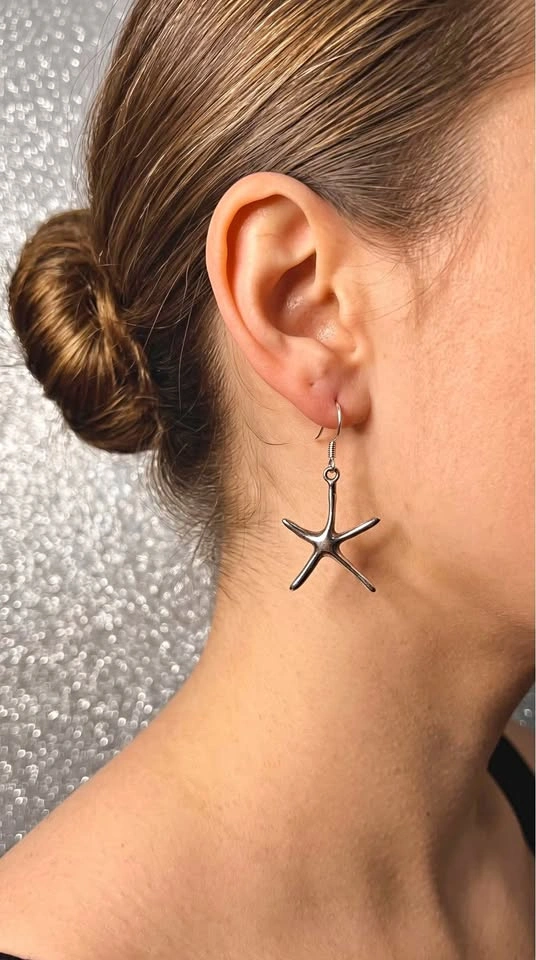Sterling silver 925 Starfish Dangle Earrings