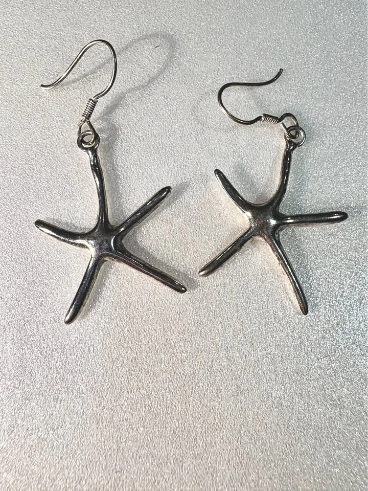 Sterling silver 925 Starfish Dangle Earrings - photo 5