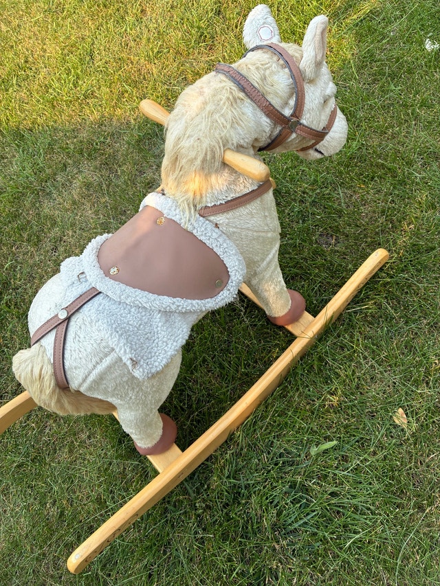 Plush Rocking Horse with Wooden Base - photo 2