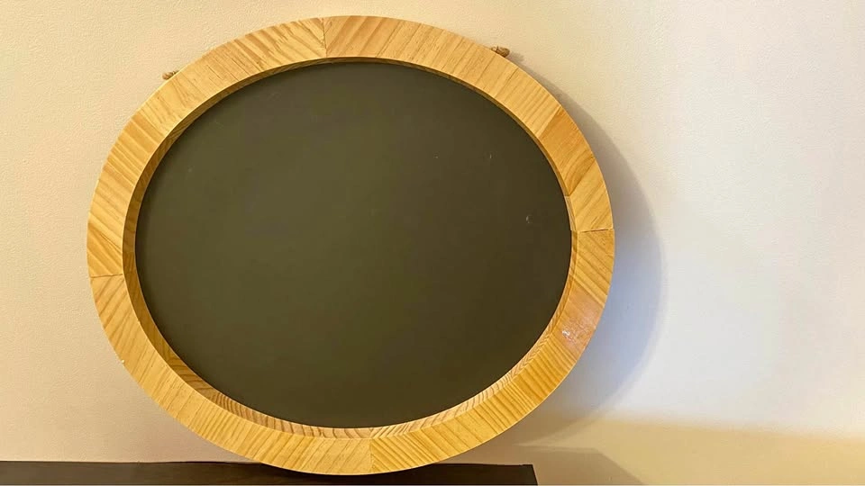 Rustic Round Wooden Chalkboard – Brand New