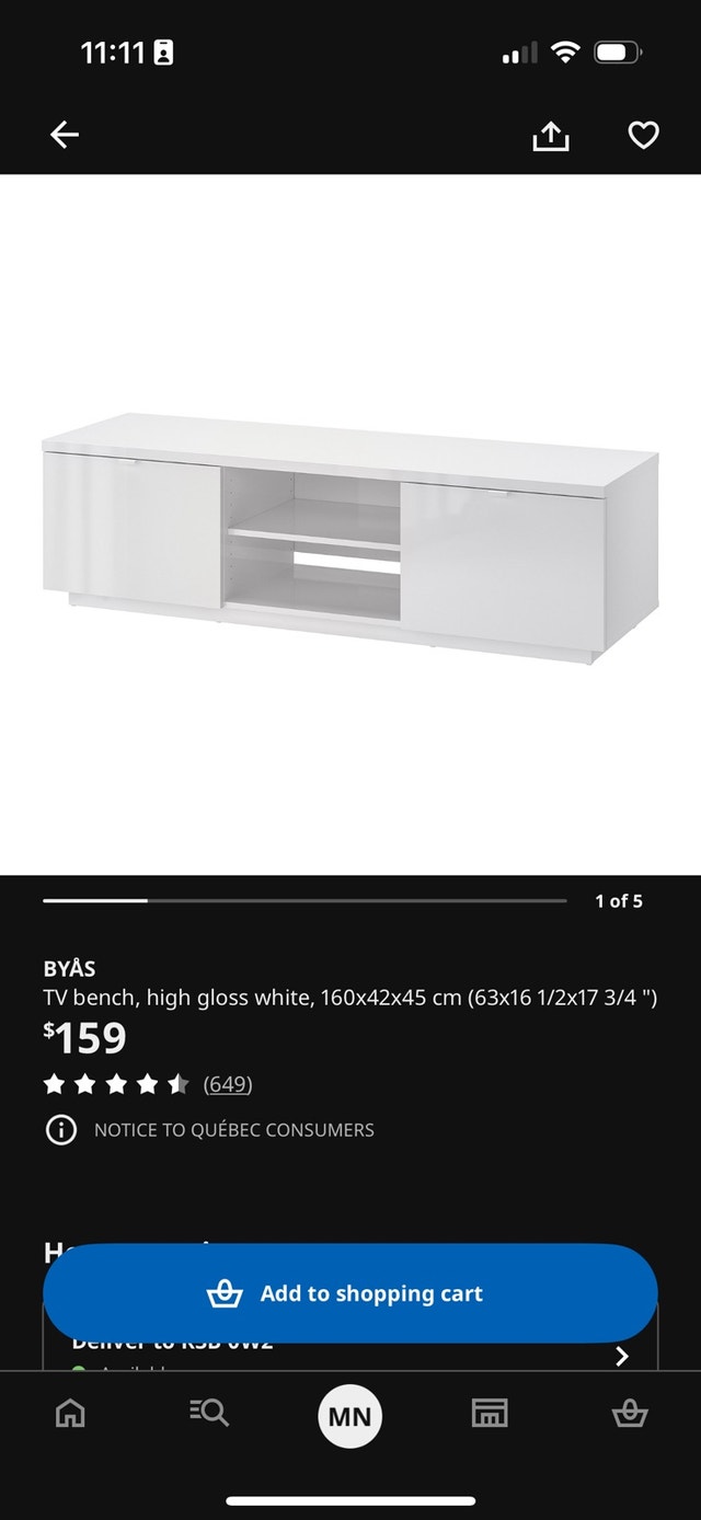 IKEA BYAS TV Bench - photo 3