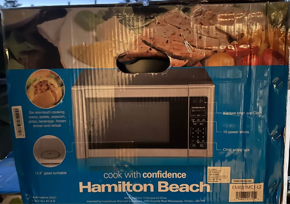Hamilton Beach 1.1 cu ft Microwave - Stainless/Black (Open Box) - photo 2