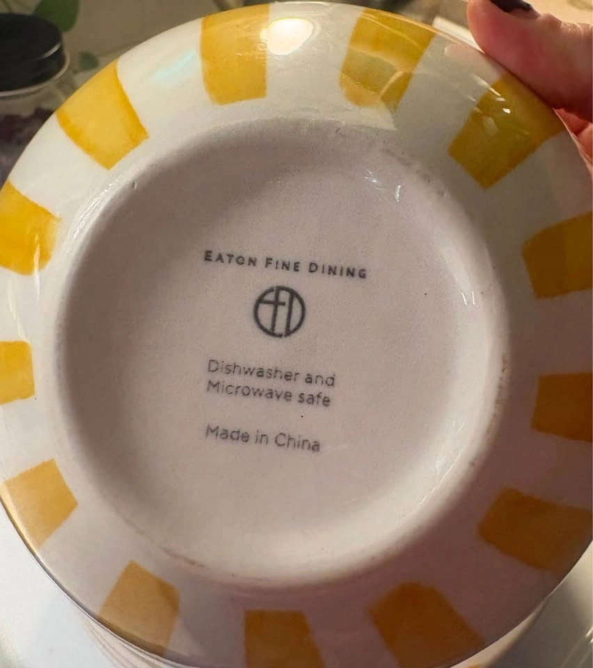 Eaton Fine Dining Striped Bowl and Plate Set - photo 2