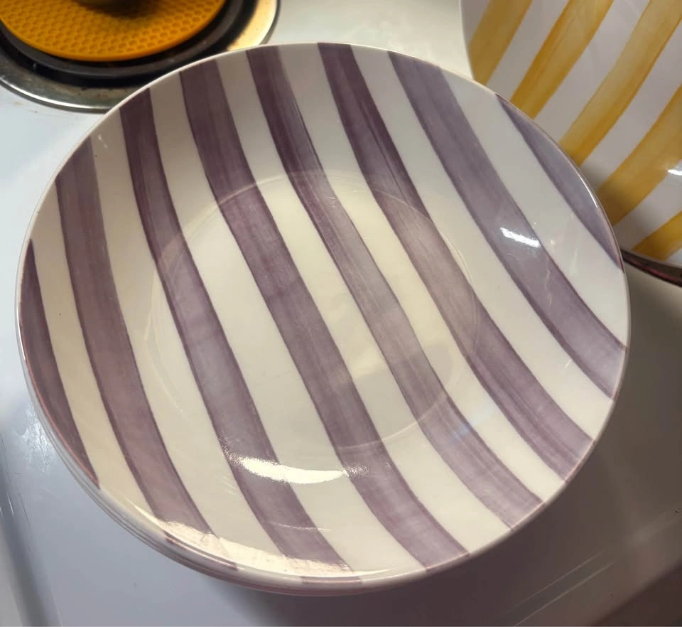 Eaton Fine Dining Striped Bowl and Plate Set - photo 4
