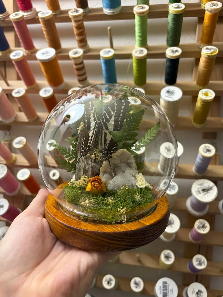 Spot Swordtail Dome with Flowers and Geode - photo 5