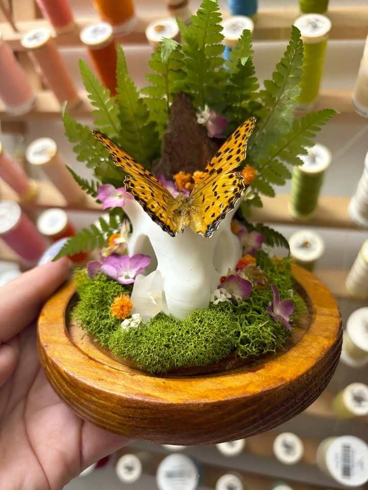 Mini Cubone Skull Dome with Butterfly - photo 5