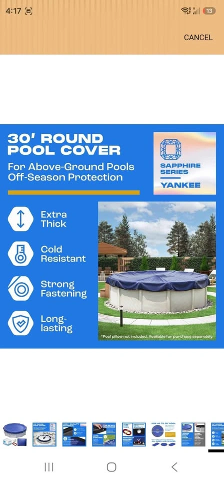 Brand new 30 ft Round Winter Pool Cover for Above Ground - photo 2