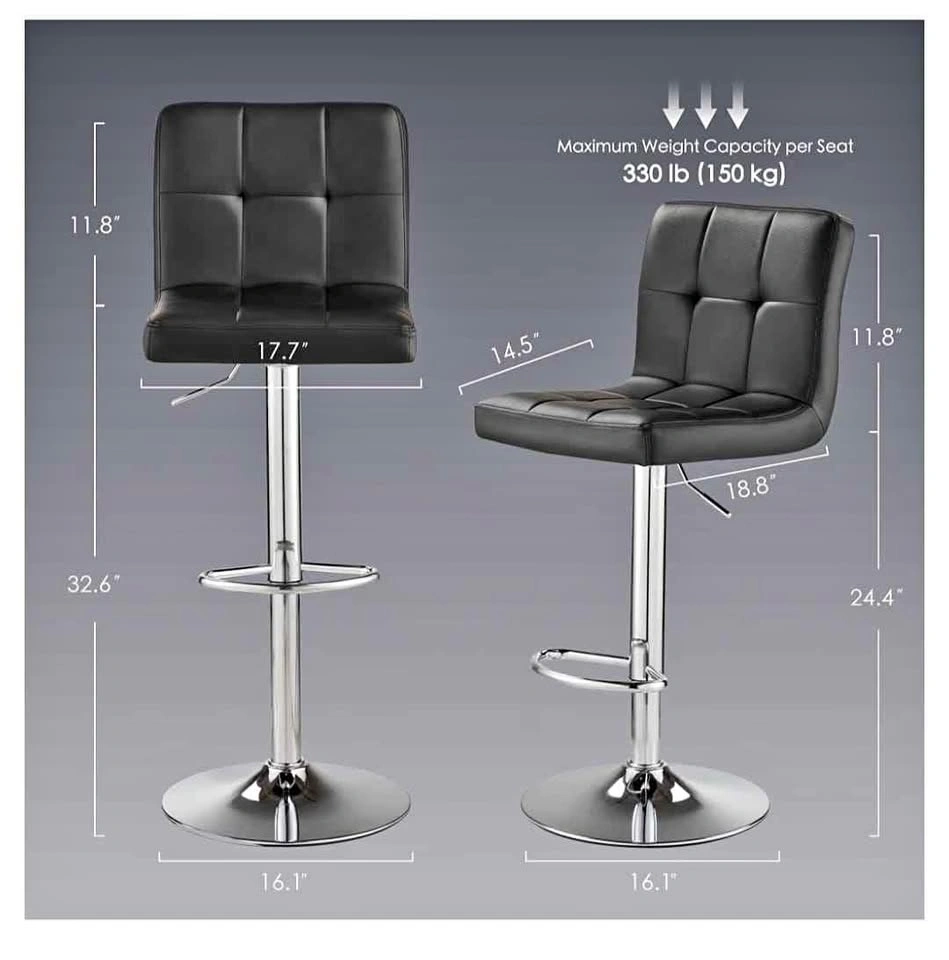 Brand new Bar Stools Set of 2, Thickened Seat Cushion Swivel