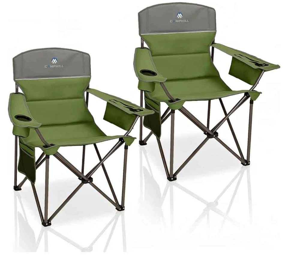 Brand new Heavy-Duty Comfort: 2-Pack Oversized Padded Camping Ch