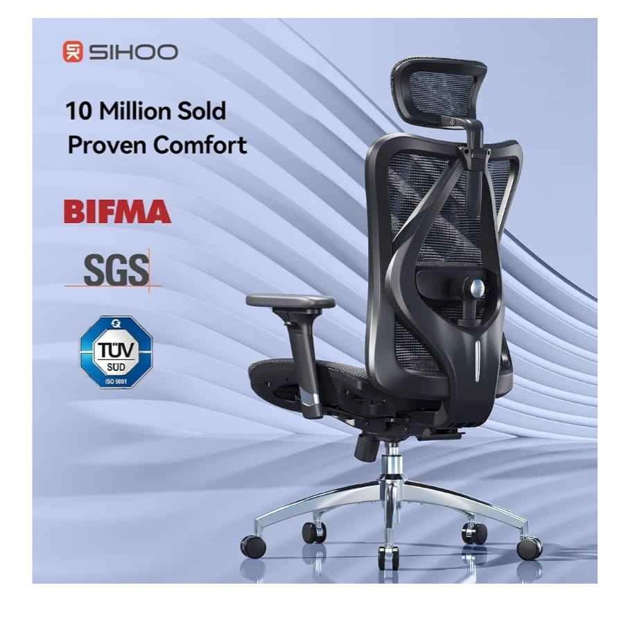 SIHOO Ergonomic Office Chair with 3 Way Armrests - photo 2