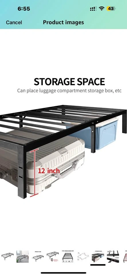 LiveartyTM 14-Inch Twin Size Slat Mattress Foundation - photo 3