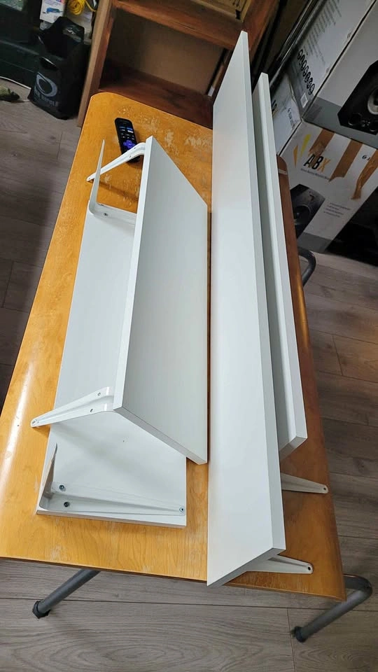 4 White Wall Shelves