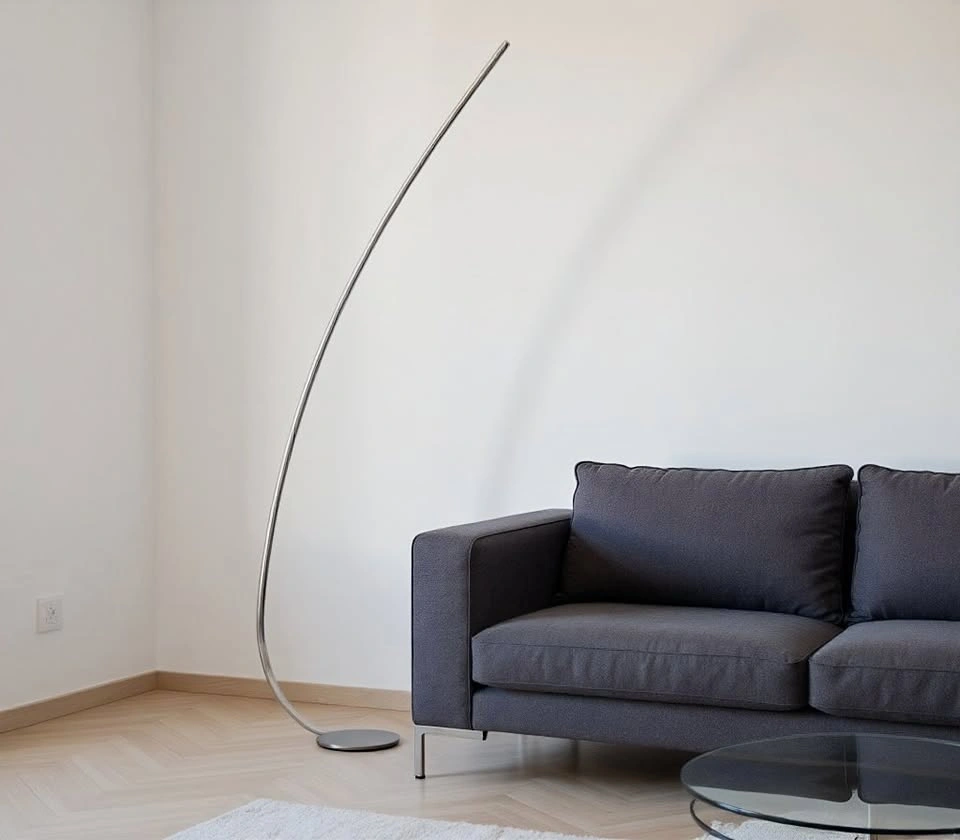 L519806CH A2300 Elegant LED Curved Floor Lamp $306