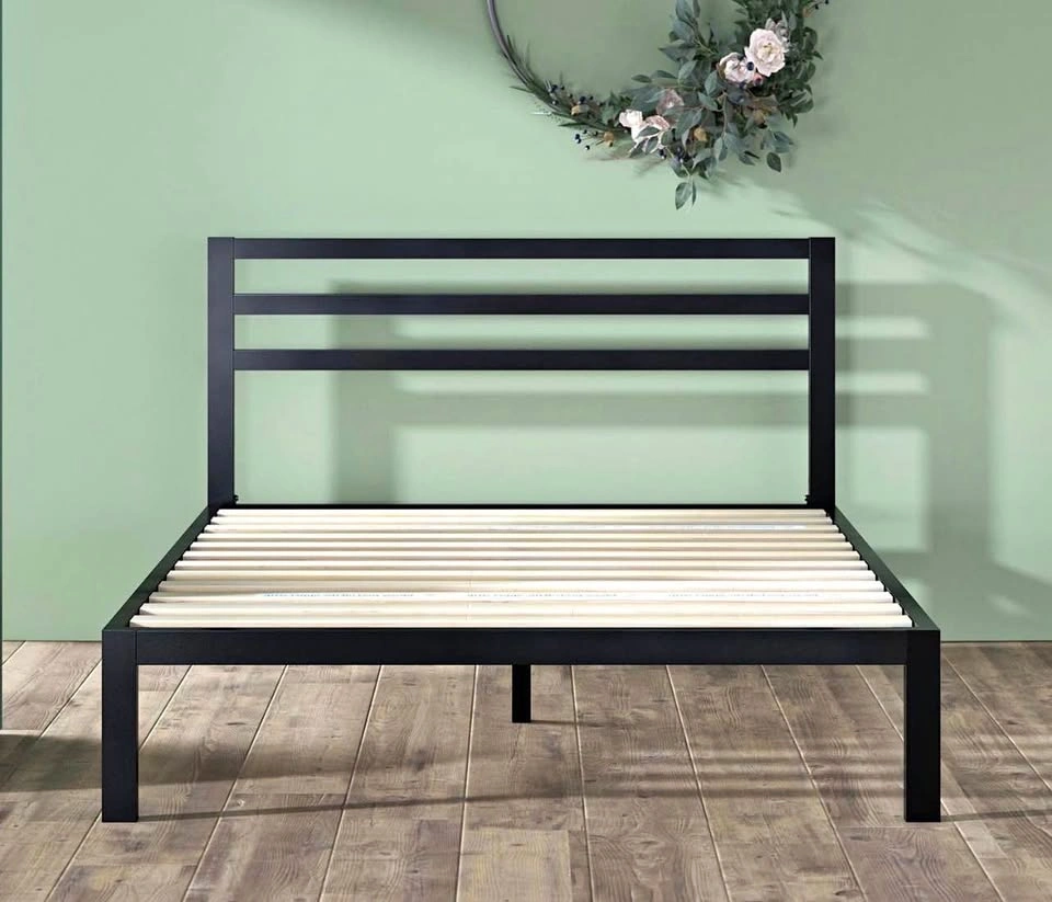 Zinus Mia 14 inch Metal Bed Frame with Headboard - Queen