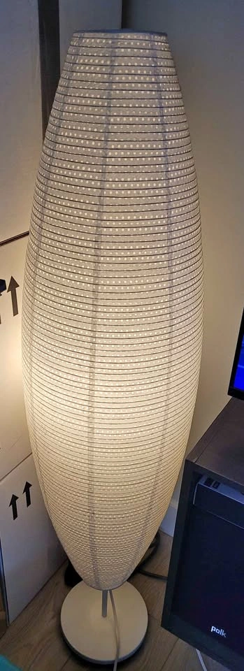 2 IKEA SOLLEFTEÅ Floor Lamps – White Paper Shade
