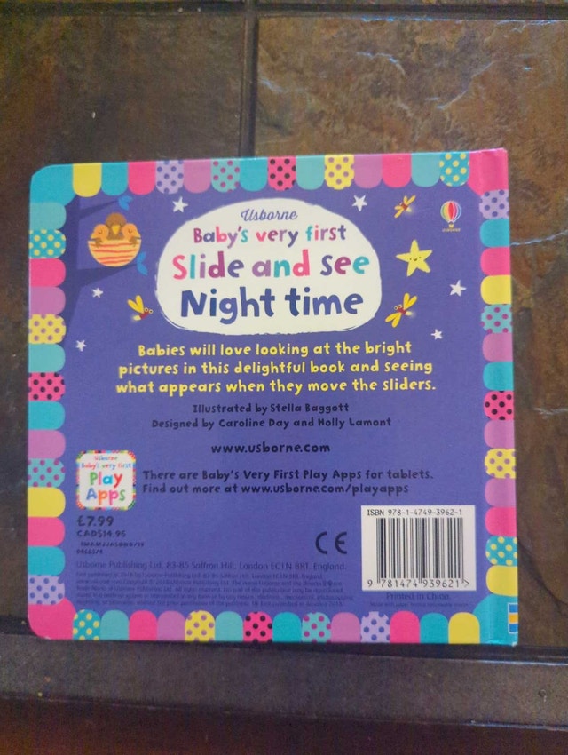 Usborne Baby's Very First Slide and See Night Time Board Book - photo 3