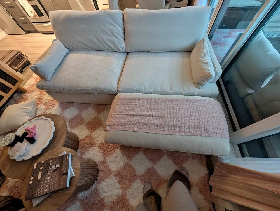 Cloud sofa and ottoman