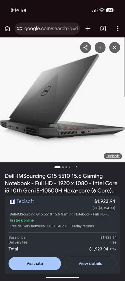 Dell gaming laptop G15 5510 - photo 5