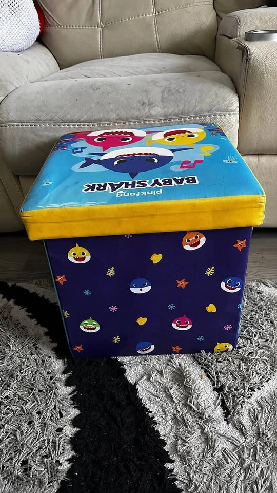 Baby Shark Kids Storage Ottoman Toy Box - photo 4