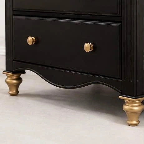 SOLID WOOD, oversized 6-Drawer Dresser | Black + Gold - photo 4