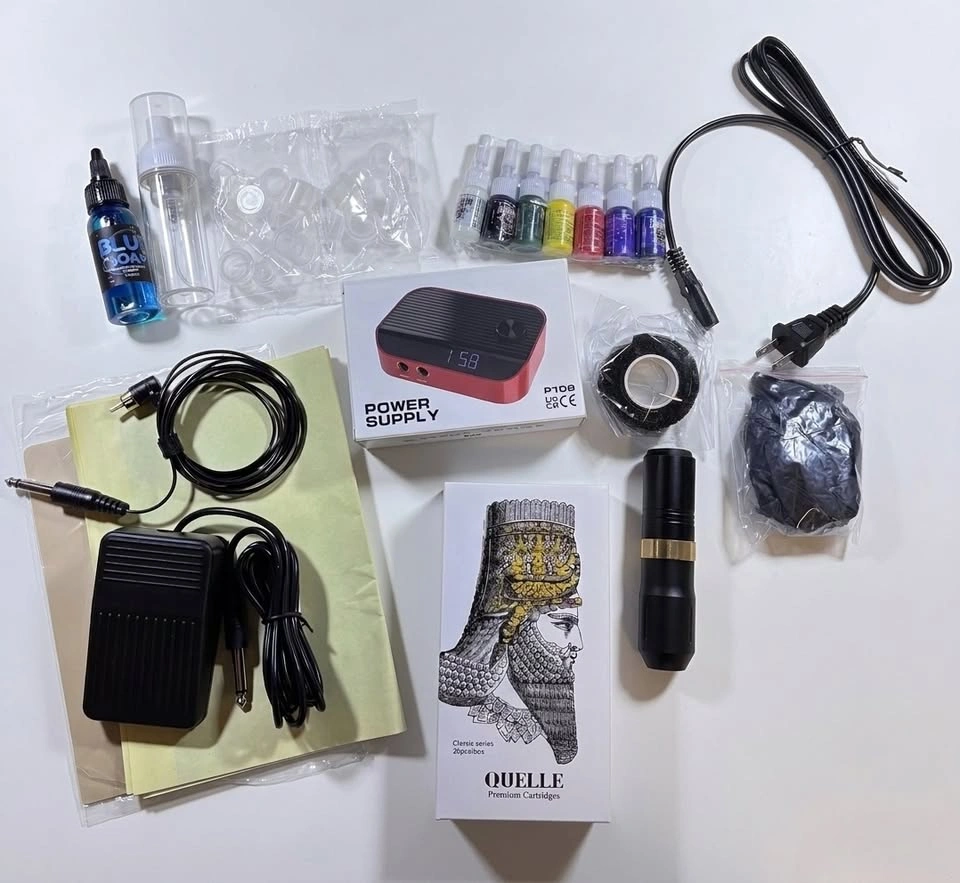 Rotary Tattoo Pen Kit w/20 Needles & 7 Colors Ink - photo 3
