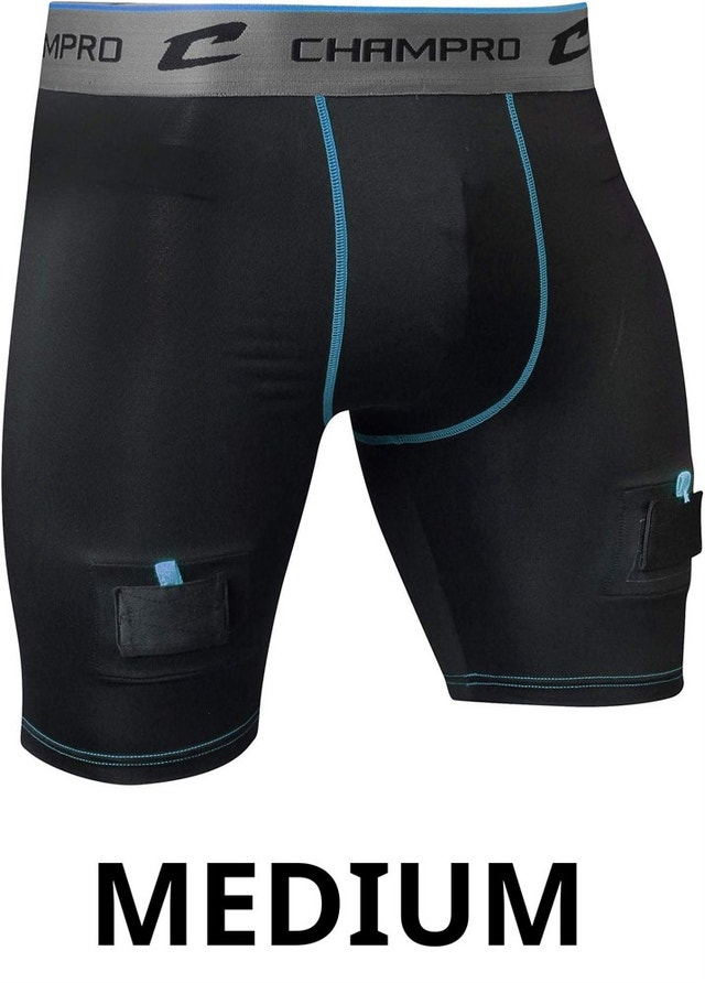 Champro Mens Crease Hockey Compression Jock Shorts - Medium