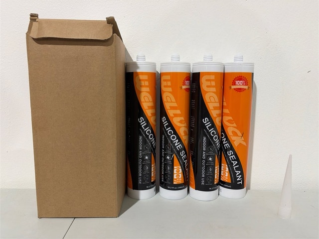 10.2 Oz WELLUCK Black Silicone Caulk, 100% Waterproof - photo 3