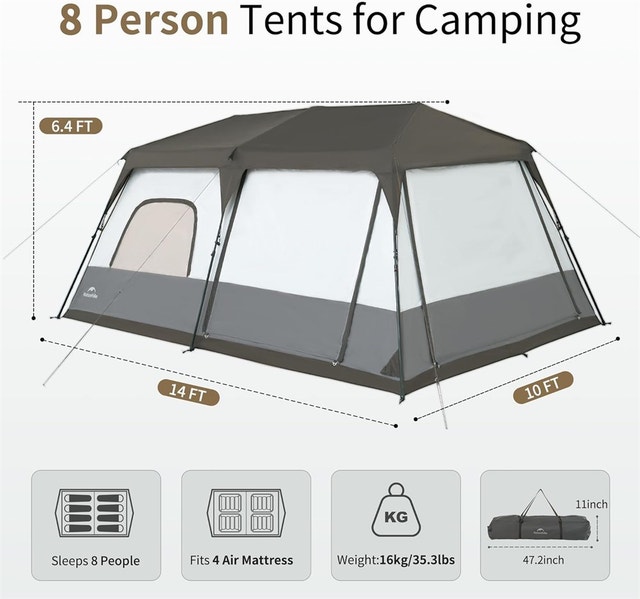 Naturehike Instant Camping Tent - Cape 4/6/8 Persons - photo 2