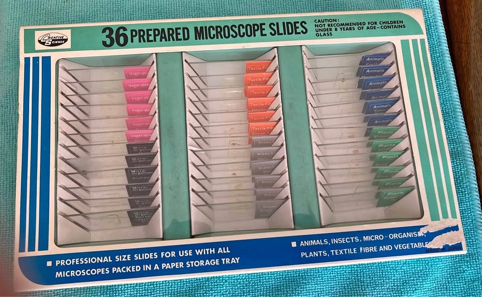 Vintage 36 Prepared Microscope Slide Sets - Made In Japan