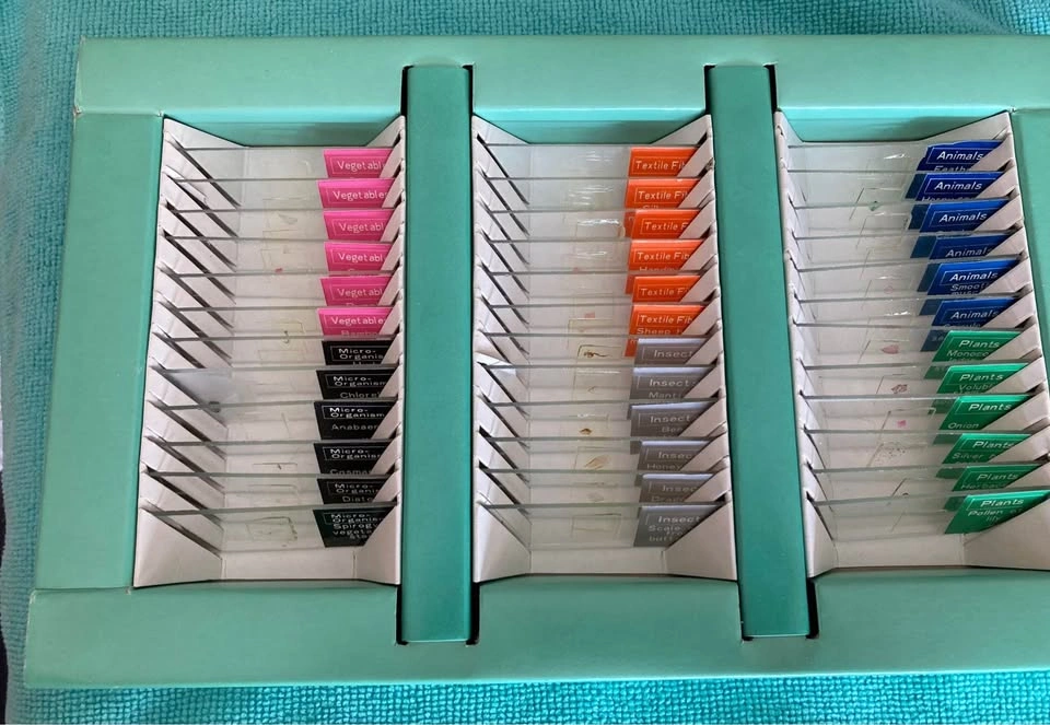 Vintage 36 Prepared Microscope Slide Sets - Made In Japan - photo 4