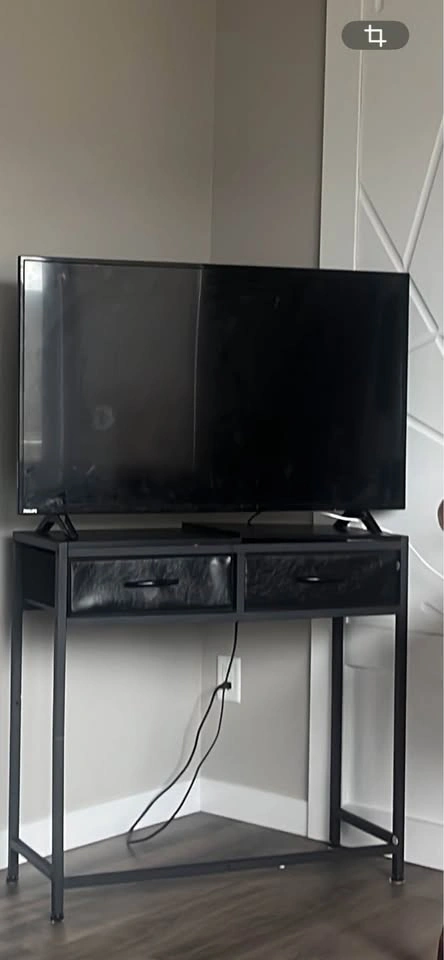 Black Console Table with 2 Fabric Drawers - photo 5